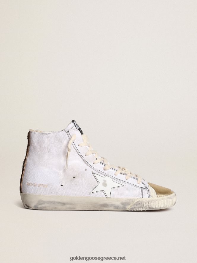 γυναίκες sneakers francy lab με λευκό δερμάτινο αστέρι και χρυσό μεταλλικό δερμάτινο δάχτυλοGolden Goose 264N2R28