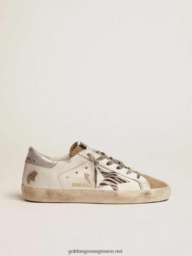 γυναίκες sneakers super-star με αστεράκι από δέρμα πόνυ με στάμπα ζέβραςGolden Goose 264N2R64