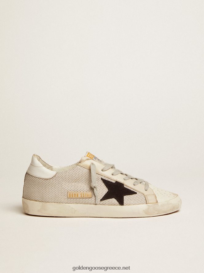 γυναίκες sneakers super-star από δέρμα με διχτυωτό ένθετοGolden Goose 264N2R70
