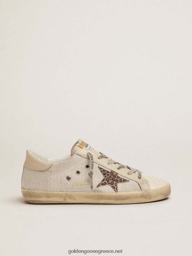 γυναίκες sneakers super-star σε διχτυωτό πλέγμα με αστέρι με στάμπα λεοπάρGolden Goose 264N2R92