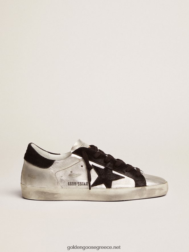 γυναίκες sneakers super-star σε ασημί δέρμαGolden Goose 264N2R95
