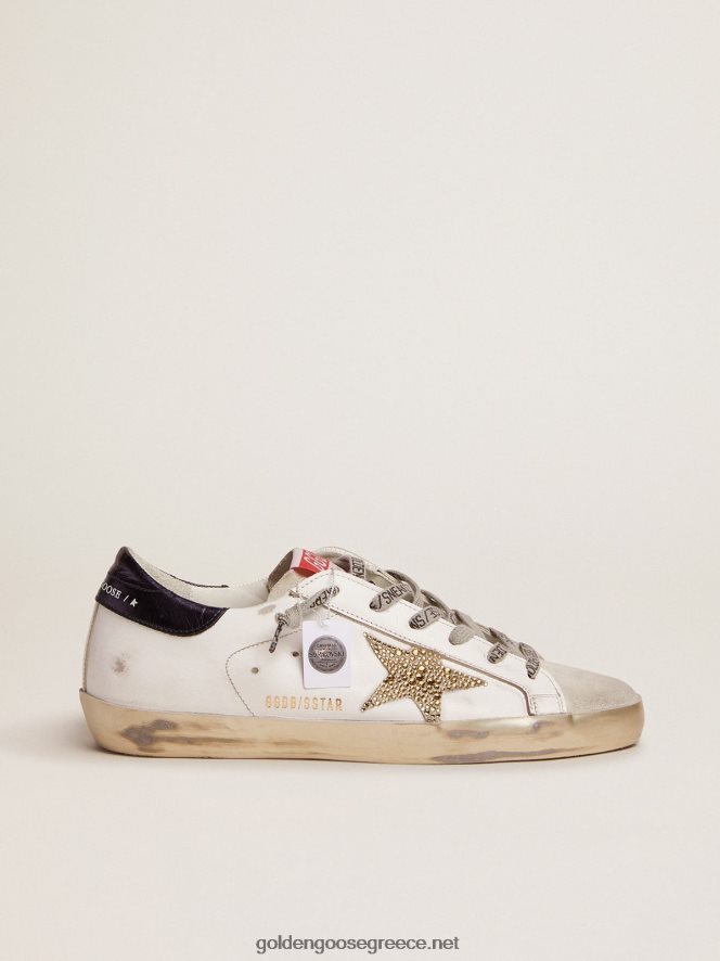 γυναίκες sneakers super-star ltd με μπλε τακούνι και κρύσταλλο αστέρι swarovskiGolden Goose 264N2R100