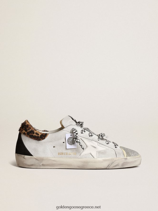γυναίκες sneakers εργαστηρίου super-star με λευκό δερμάτινο αστέρι και μύτη από κρύσταλλο swarovskiGolden Goose 264N2R234
