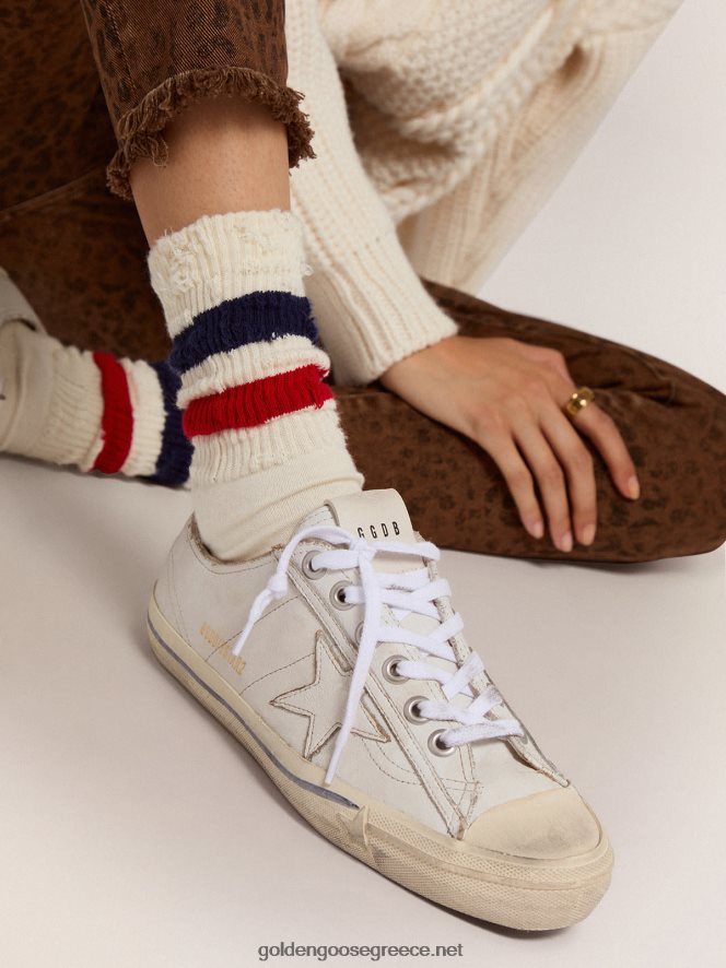 γυναίκες sneakers v-star από vintage δέρμαGolden Goose 264N2R115