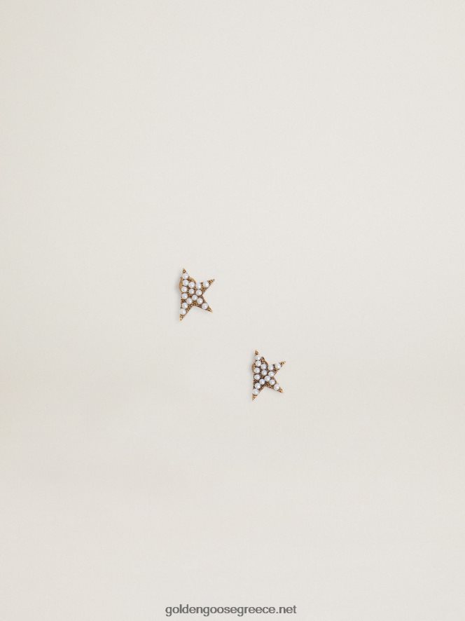 γυναίκες καρφωτά σκουλαρίκια συλλογή star jewelmates σε παλιό χρυσό χρώμα με διακοσμητικές χάντρεςGolden Goose 264N2R344