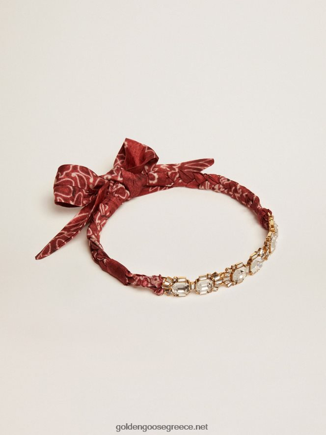 γυναίκες Κολιέ τσόκερ της συλλογής deco jewelmates σε παλιό χρυσό χρώμα με κρύσταλλα και εμπριμέ φουλάριGolden Goose 264N2R405