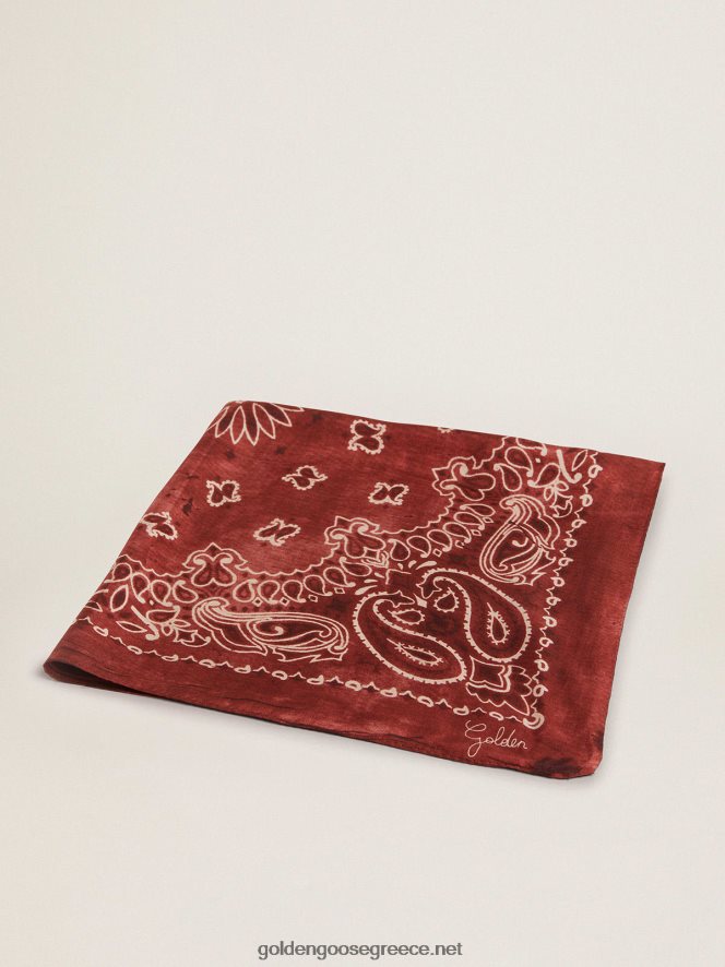 γυναίκες μπορντό κασκόλ με μοτίβο paisleyGolden Goose 264N2R412