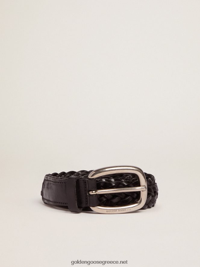 γυναίκες ζώνη σε μαύρο πλεκτό δέρμαGolden Goose 264N2R296
