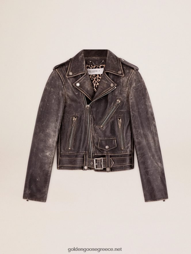 γυναίκες Biker jacket από ταλαιπωρημένο δέρμαGolden Goose 264N2R931