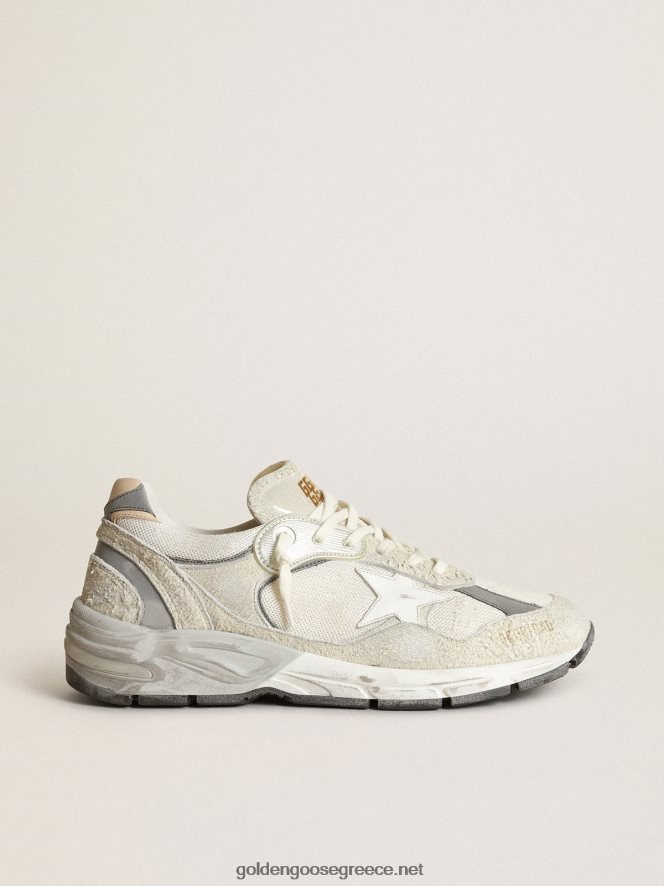 άνδρες sneakers dad-star σε λευκό και γκρι σουέτ με λευκό δερμάτινο αστέριGolden Goose 264N2R549