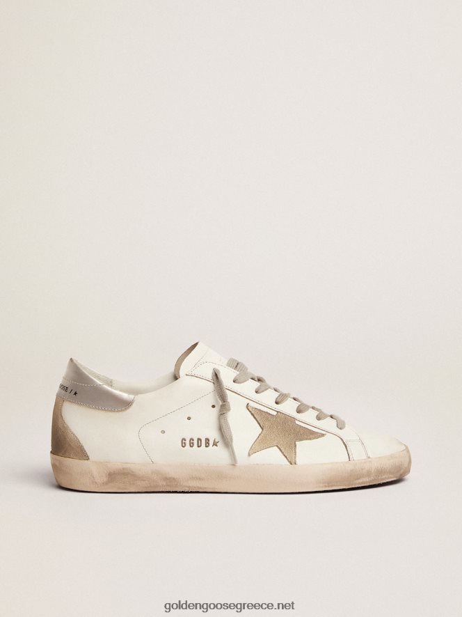 άνδρες sneakers super-star με ασημένιο τακούνι και μεταλλικά γράμματα με καρφιάGolden Goose 264N2R575