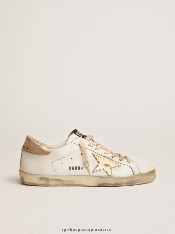 άνδρες sneakers super-star με χρυσό sparkle foxing και μεταλλικά καρφιά γράμματαGolden Goose 264N2R623