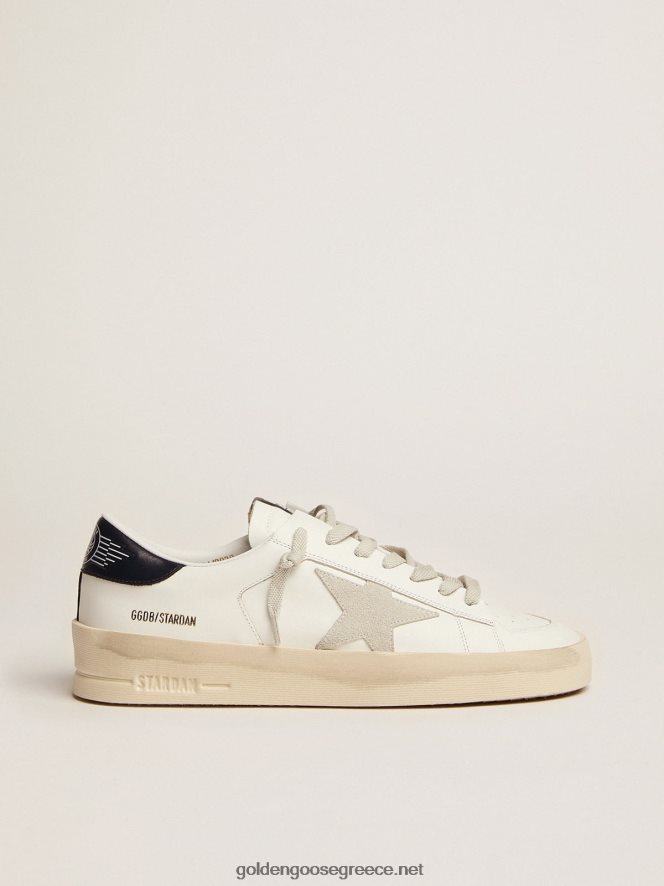 άνδρες sneakers stardan με σουέντ αστέρι σε γκρι πάγο και γυαλιστερό μαύρο δερμάτινο τακούνιGolden Goose 264N2R509