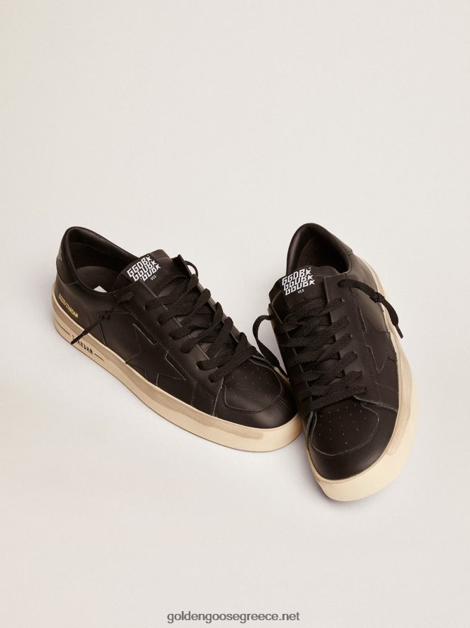 άνδρες sneakers stardan σε total black δέρμα με vintage φινίρισμαGolden Goose 264N2R595