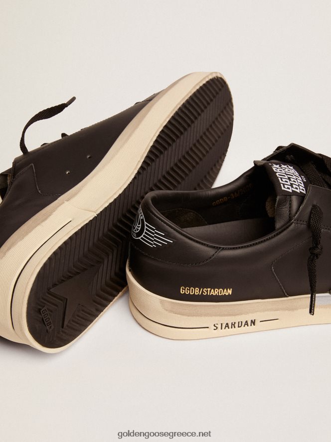 άνδρες sneakers stardan σε total black δέρμα με vintage φινίρισμαGolden Goose 264N2R595