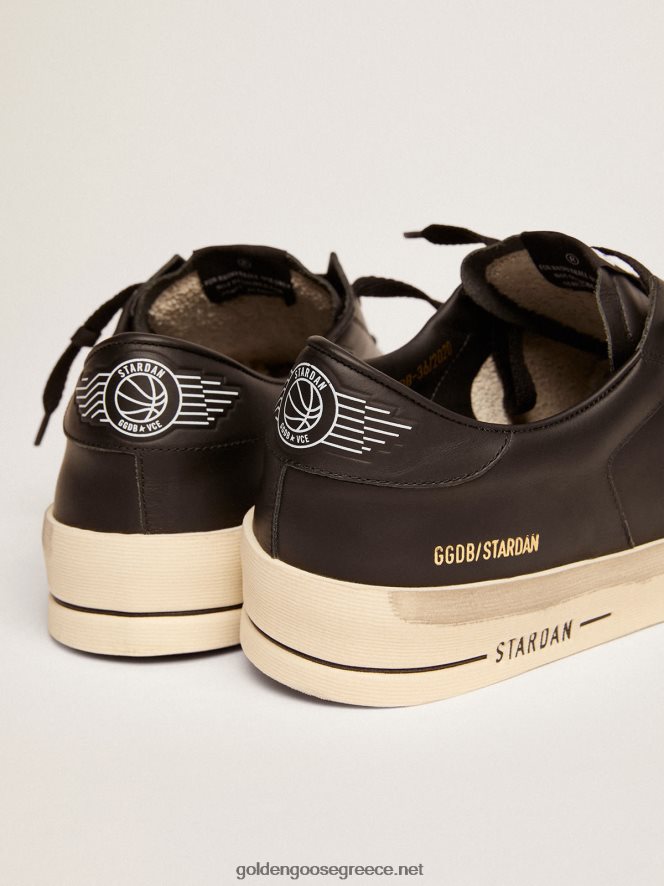 άνδρες sneakers stardan σε total black δέρμα με vintage φινίρισμαGolden Goose 264N2R595