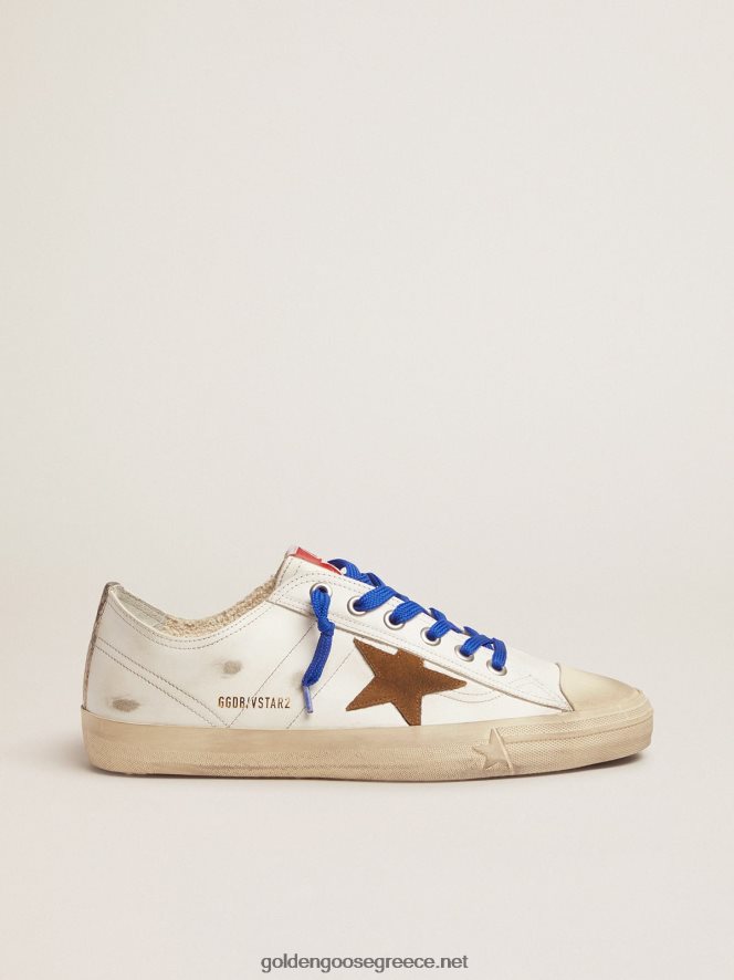άνδρες sneakers v-star ltd με κάθετη λωρίδα με στάμπα φιδιού και μπλε κορδόνιαGolden Goose 264N2R578