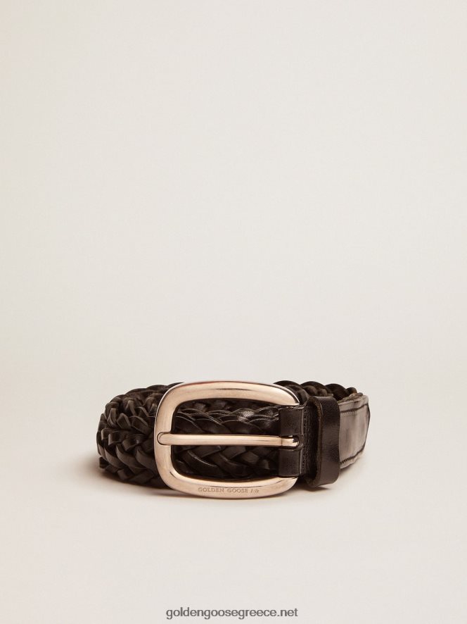 άνδρες ζώνη σε μαύρο πλεκτό δέρμαGolden Goose 264N2R829